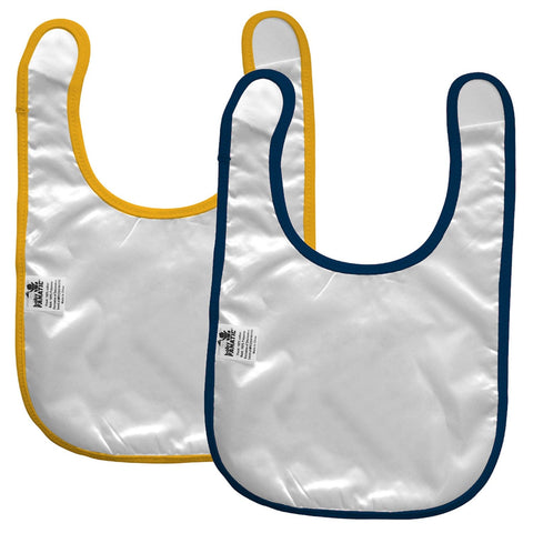 West Virginia Baby Bibs - Embroidered Cotton Front, Machine Washable 2-Pack Bibs - YinzerShop
