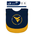 West Virginia Baby Bibs - Embroidered Cotton Front, Machine Washable 2-Pack Bibs - YinzerShop