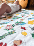 West Virginia Baby Giftset: Baby Swaddle Blanket and Burp/Bib Combo Swaddle Blanket - YinzerShop