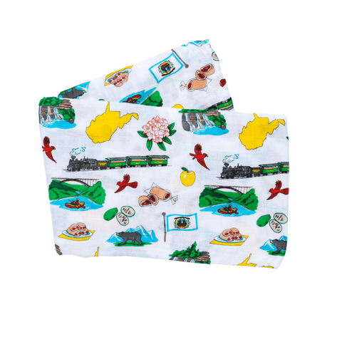 West Virginia Baby Giftset: Baby Swaddle Blanket and Burp/Bib Combo Swaddle Blanket - YinzerShop