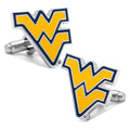 West Virginia Cufflinks – Licensed NCAA Team Logo Silver Tone College Accessories Cufflinks - YinzerShop