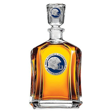 West Virginia Decanter – 24 Ounce Glass Football Helmet Barware Gift Set Decanter - YinzerShop