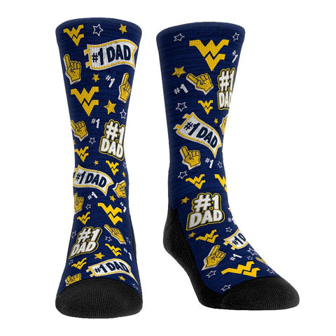 West Virginia Mountaineers - 1 Dad Socks - YinzerShop