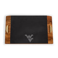 West Virginia Mountaineers Acacia Wood Serving Tray – Slate Cheese Board, Brass Handle Licensed - YinzerShop