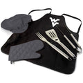 West Virginia Mountaineers - BBQ Apron Tote Pro Grill Set Licensed - YinzerShop