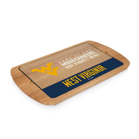 West Virginia Mountaineers - Billboard Glass Top Serving Tray Licensed - YinzerShop