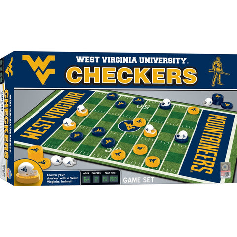 West Virginia Mountaineers Checkers Board Game Classic Games - YinzerShop