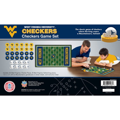 West Virginia Mountaineers Checkers Board Game Classic Games - YinzerShop