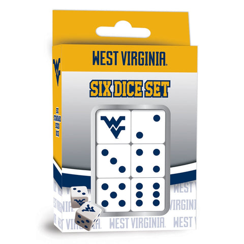 West Virginia Mountaineers Dice Set - Official NCAA Licensed Team Spirit Dice Accessories Dice & Cards Sets - YinzerShop