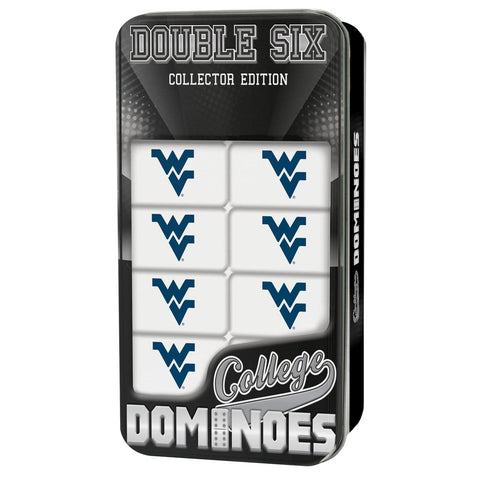 West Virginia Mountaineers Dominoes - Licensed Sports Fan Domino Set with Tin Box Storage Classic Games - YinzerShop