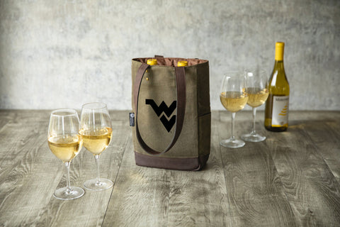 West Virginia Mountaineers Insulated Wine Cooler Bag – 2 Bottle Wine Tote with Padded Divider Licensed - YinzerShop