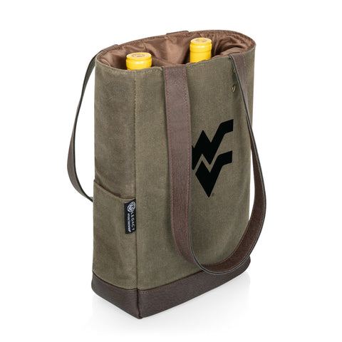 West Virginia Mountaineers Insulated Wine Cooler Bag – 2 Bottle Wine Tote with Padded Divider Licensed - YinzerShop