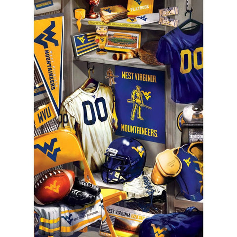 West Virginia Mountaineers - Locker Room 500 Piece Jigsaw Puzzle 500 Piece - YinzerShop