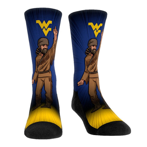 West Virginia Mountaineers - Mascot Pump Up! Socks - YinzerShop