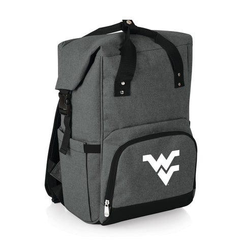 West Virginia Mountaineers - On The Go Roll-Top Backpack Cooler Licensed - YinzerShop