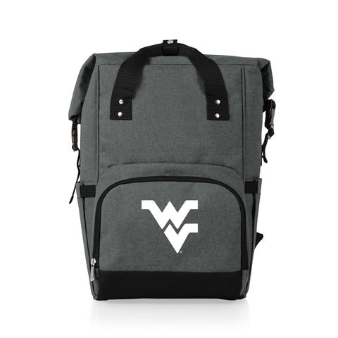 West Virginia Mountaineers - On The Go Roll-Top Backpack Cooler Licensed - YinzerShop