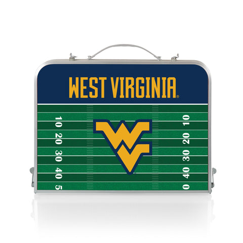West Virginia Mountaineers Portable Picnic Table - Folding Outdoor Table, Compact & Lightweight Licensed - YinzerShop