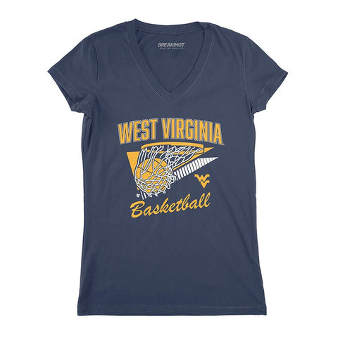 West Virginia Mountaineers: Retro Swish West Virginia Mountaineers-College Basketball - YinzerShop