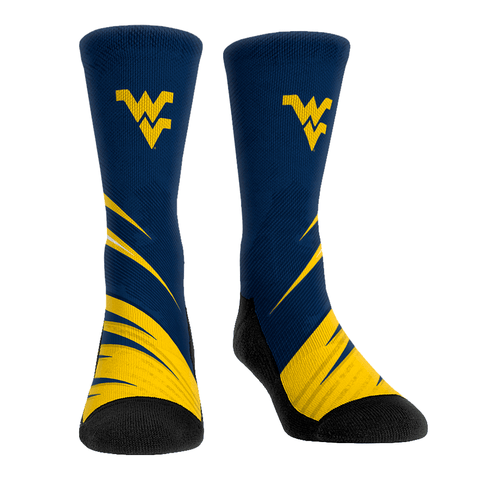West Virginia Mountaineers - Slash Slant Socks - YinzerShop