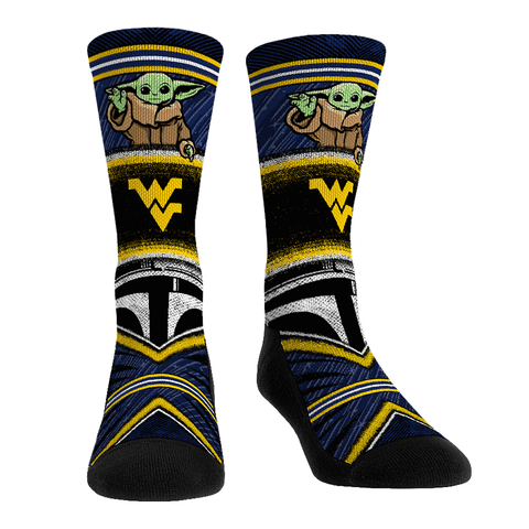 West Virginia Mountaineers - Star Wars - Grogu Intergalactic Fan Socks - YinzerShop