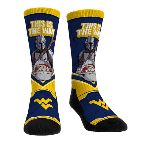 West Virginia Mountaineers - Star Wars - This Is The Way Socks - YinzerShop