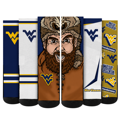 West Virginia Mountaineers - Super Fan Bundle 5-Pack Socks - YinzerShop