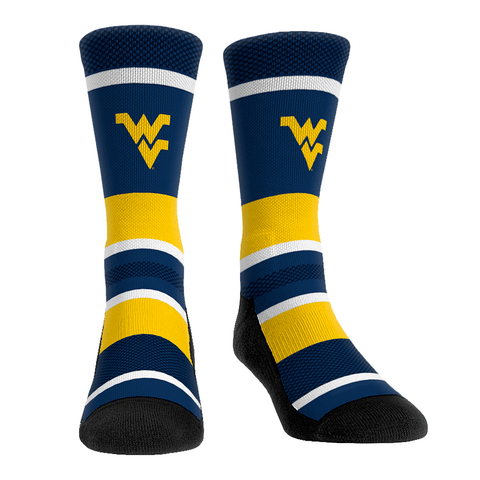 West Virginia Mountaineers - Tech Stripe Socks - YinzerShop