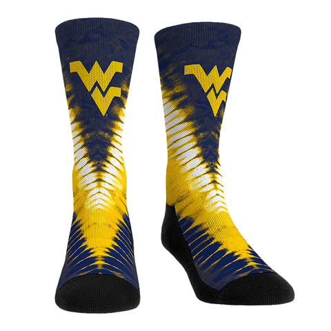 West Virginia Mountaineers - V Shape Tie Dye Socks - YinzerShop