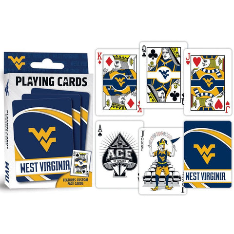 West Virginia Playing Cards - Official NCAA Team Card Deck With Custom Face Cards Dice & Cards Sets - YinzerShop