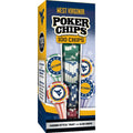 West Virginia Poker Chips - 100 Piece Casino Poker Chip Set with Team Logo Chips & Tray Poker Chips & Sets - YinzerShop