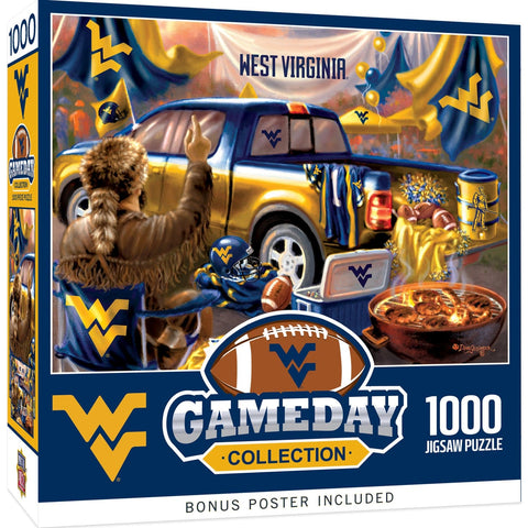 West Virginia Puzzle - 1000 Piece Jigsaw Game Featuring Mountaineers Logo 1000 Piece - YinzerShop