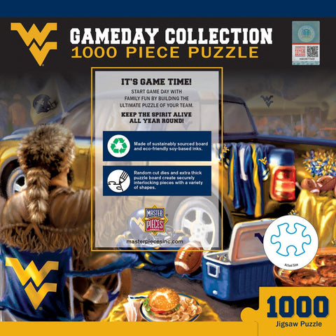 West Virginia Puzzle - 1000 Piece Jigsaw Game Featuring Mountaineers Logo 1000 Piece - YinzerShop