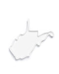 West Virginia State Plate - Porcelain Serving Platter With Glossy White Glaze - YinzerShop