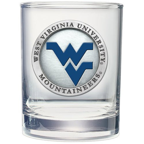 West Virginia University Double Old Fashioned Glass Double Old Fashioned Glass - YinzerShop