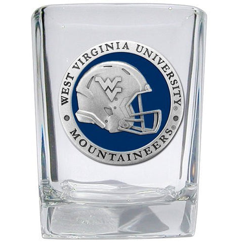 West Virginia University Shot Glass - Square 1.5 Ounce Pewter Barware Gift Square Shot - YinzerShop