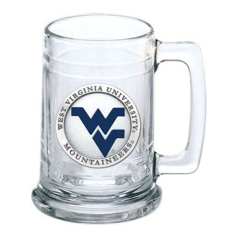 West Virginia University Stein – Handcrafted Pewter Mug | 15oz Glass Beer Stein Stein - YinzerShop