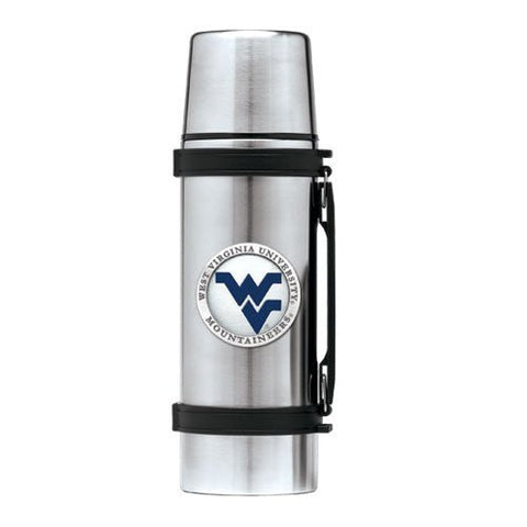 West Virginia University Thermos – Stainless Steel Insulated Beverage Container 1 Liter Thermos - YinzerShop
