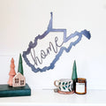 West Virginia Wall Decor - Rustic Steel Wall Art Script Style Sign 18x15 Inches Wall Decor - YinzerShop