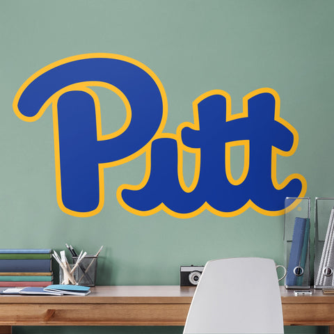 Pittsburgh Panthers - RealBig Script Logo Collection - Official NCAA - Reusable Vinyl Wall Decals