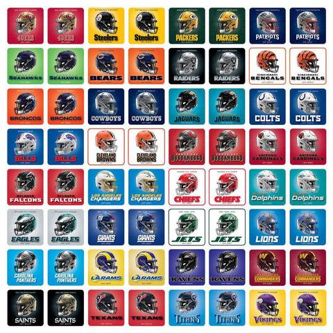 NFL Matching Game – Family Matching Game With 32 NFL Team Pairs & Sports Memory Cards