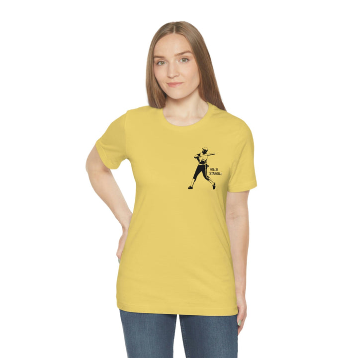 Willie Stargell Legend T-Shirt - Back-Printed Graphic Tee T-Shirt Printify   