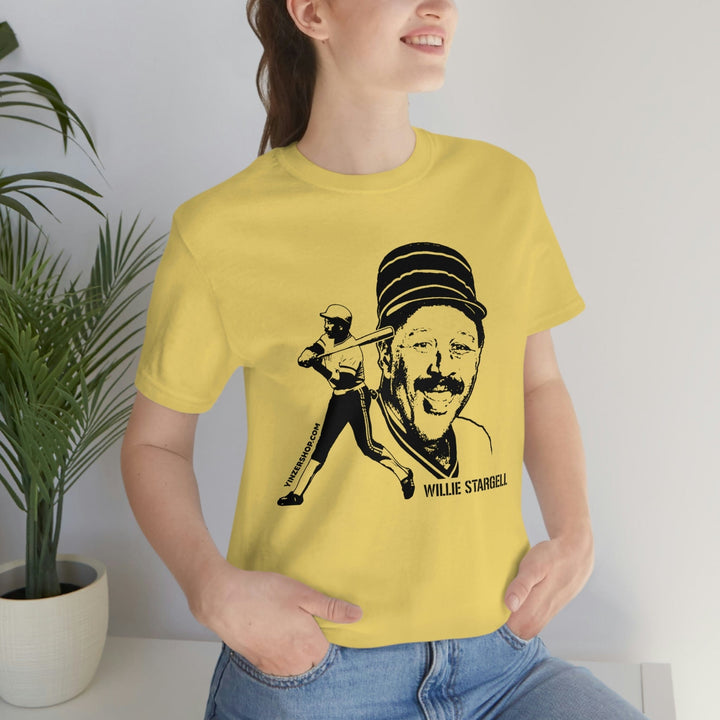 Willie Stargell Legend T-Shirt Short Sleeve Tee T-Shirt Printify   