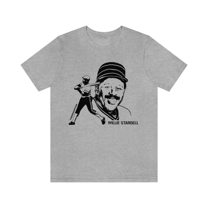 Willie Stargell Legend T-Shirt Short Sleeve Tee T-Shirt Printify Athletic Heather S 