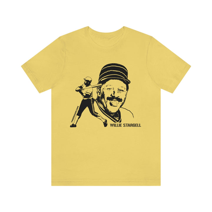 Willie Stargell Legend T-Shirt Short Sleeve Tee T-Shirt Printify Yellow S 