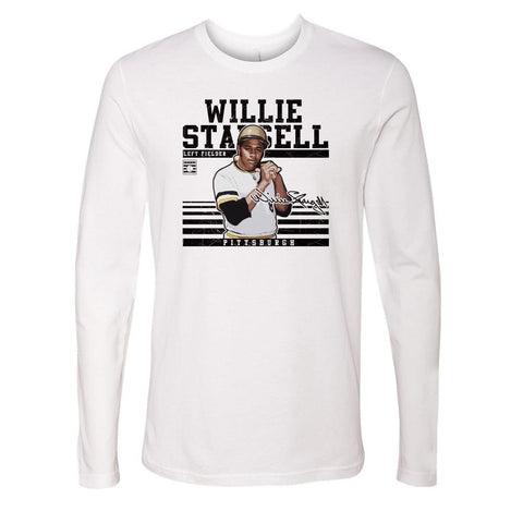 Willie Stargell T-Shirt – Cotton Crewneck Long Sleeve Tee | 500 LEVEL Sportswear Men's Long Sleeve T-Shirt - YinzerShop