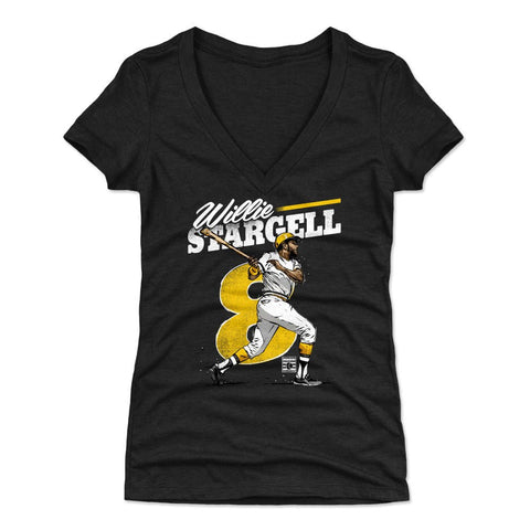 Willie Stargell T-Shirt – Retro Baseball Tee | Slim Fit Short Sleeve Shirt Women's V-Neck T-Shirt - YinzerShop