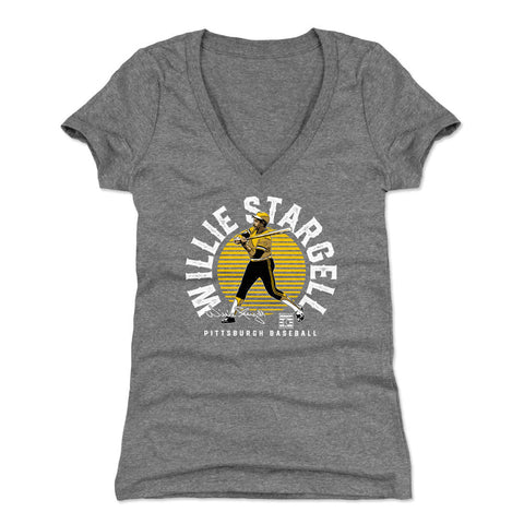 Willie Stargell Women's V-Neck T-Shirt - Slim Fit, Soft Cotton Blend Shirt Women's V-Neck T-Shirt - YinzerShop