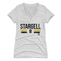 Willie Stargell Women's V-Neck T-Shirt – Slim Fit Tri Color Tee With Deep V Collar Women's V-Neck T-Shirt - YinzerShop