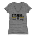 Willie Stargell Women's V-Neck T-Shirt – Slim Fit Tri Color Tee With Deep V Collar Women's V-Neck T-Shirt - YinzerShop