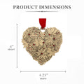 Winter Floral Ornament | Seasons of Love Bronze Heart | Festive Holiday Decor - YinzerShop